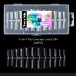 Tipsuri Din Gel French Cover VeroNic Long Coffin 240buc