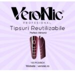 French Tips VeroNic Perfect Almond (Migdală) 140 buc Tipsuri