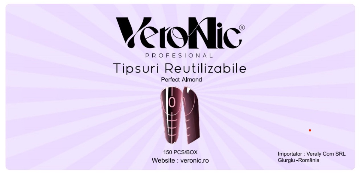 img_8752 French Tips VeroNic Perfect Almond (Migdală) 140 buc Tipsuri - imagine 1