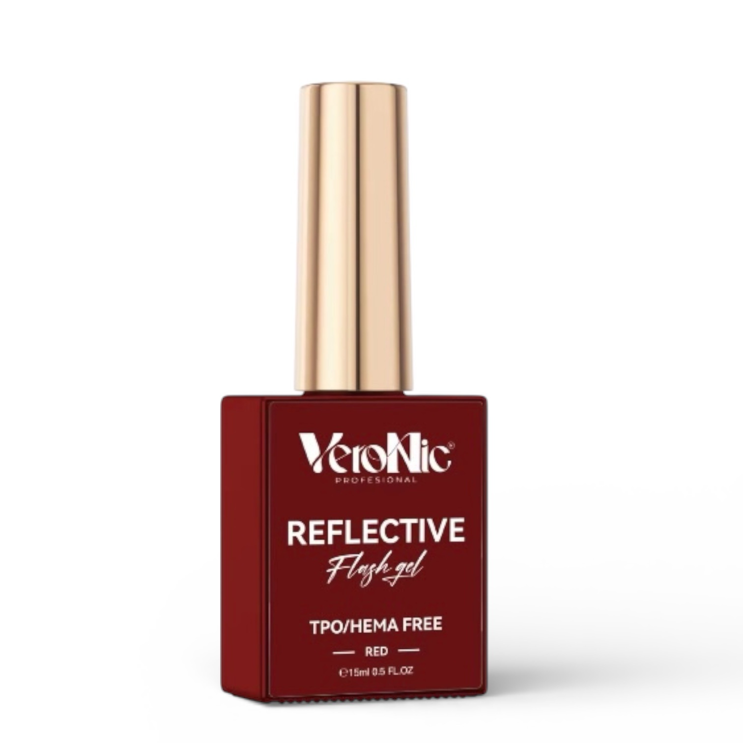 photoroom_20251215_193523 Ojă Reflective VeroNic Red Tpo&Hema Free 15 ml - imagine 1