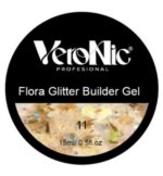 Flora Glitter Builder Gel VeroNic Nr 11 -15ml - imagine 2