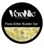 Flora Glitter Builder Gel VeroNic Nr 10 -15ml - imagine 2