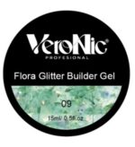 Flora Glitter Builder Gel VeroNic Nr 09-15 ml - imagine 2