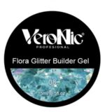 Flora Glitter Builder Gel VeroNic Nr 08- 15ml - imagine 2