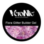 Flora Glitter Builder Gel VeroNic Nr 07- 15ml - imagine 2