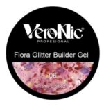 Flora Glitter Builder Gel VeroNic Nr 06 -15ml - imagine 2
