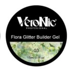 Flora Glitter Builder Gel VeroNic Nr 03 -15ml - imagine 2