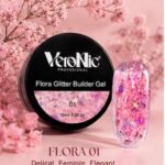 Flora Glitter Builder Gel VeroNic Nr 01 -15ml