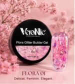 Flora Glitter Builder Gel VeroNic Nr 01 -15ml