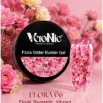 Flora Glitter Builder Gel VeroNic Nr 06 -15ml