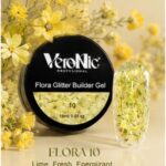 Flora Glitter Builder Gel VeroNic Nr 10 -15ml