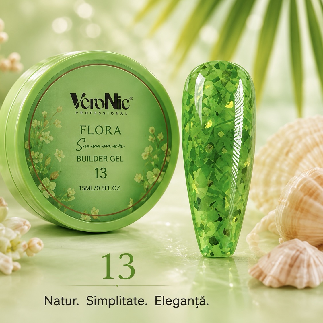 7b0e780a-823d-4c8f-9569-25eb7afe231d Flora Summer Builder Gel VeroNic nr 13 -15 ml - imagine 1