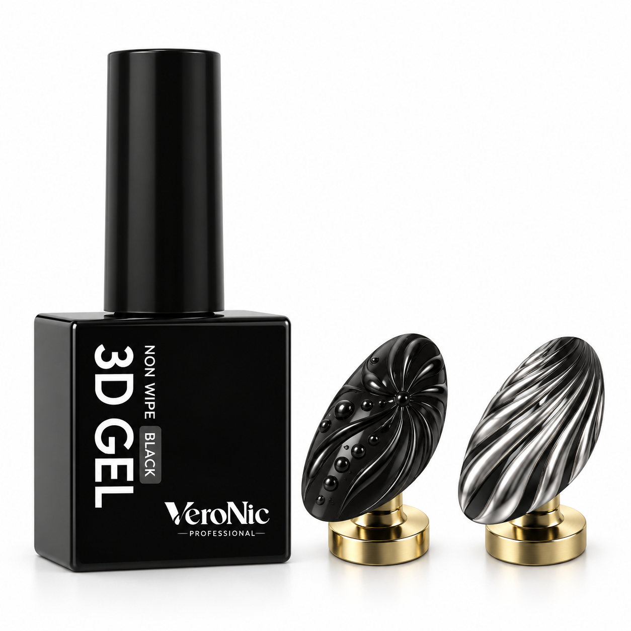 4a58ed56-c738-44ab-960d-b0cac74fe78a 3D Gel Black VeroNic-15 ml - imagine 1